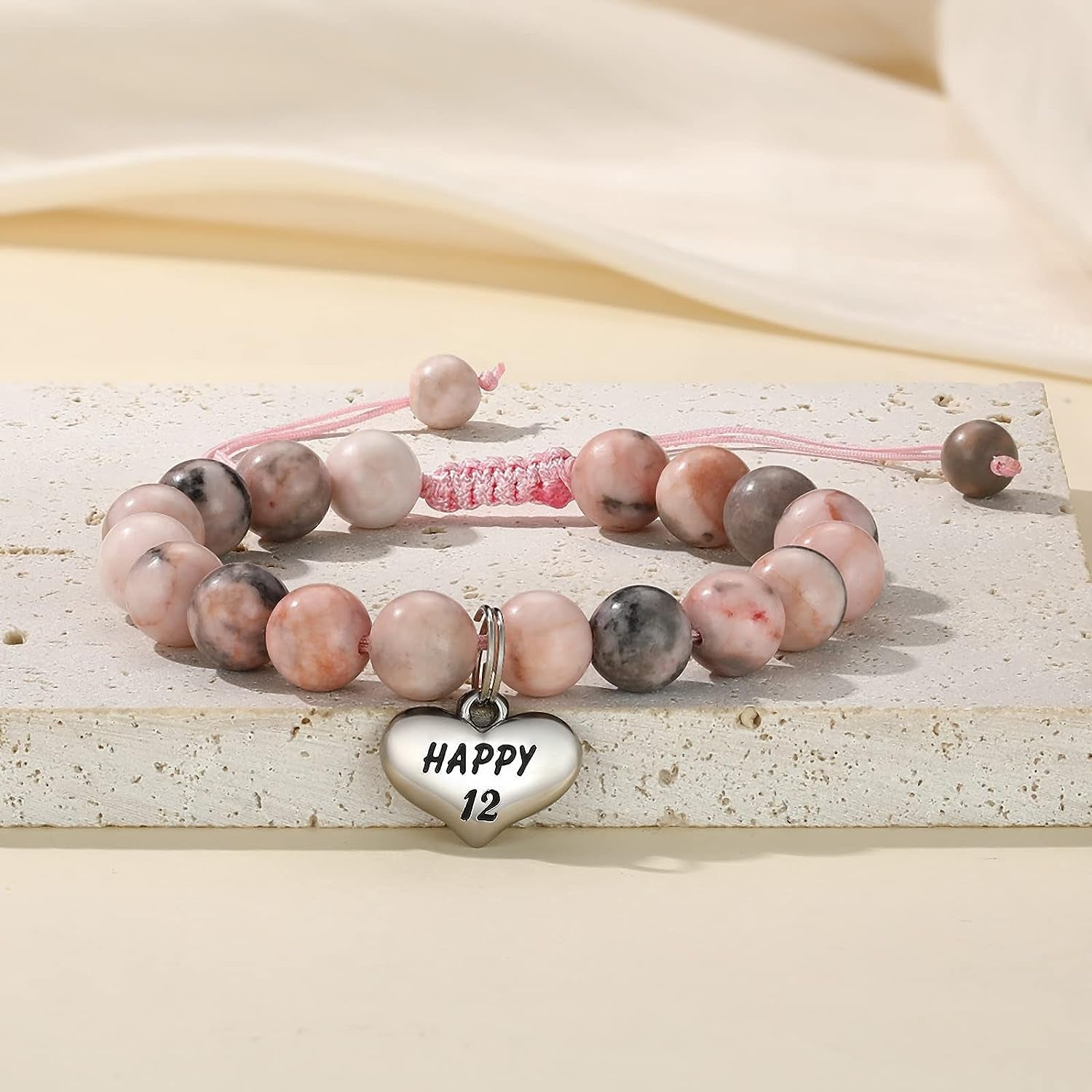 Happy Birthday Gifts for 5-25 Year Old Girls, Birthday Braided Beads Bracelet Gifts for Age 5 to 25 Daughter Granddaughter Niece