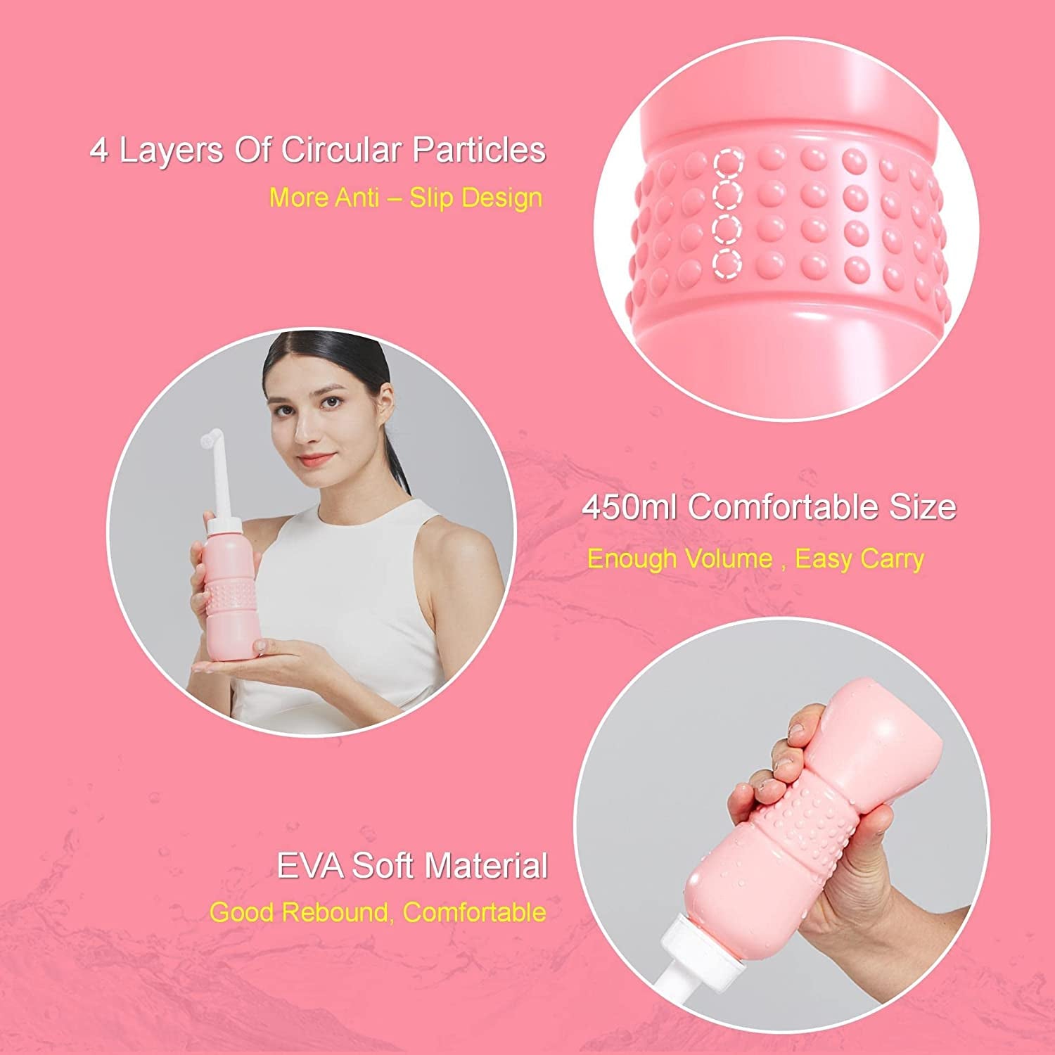 Peri Bottle for Postpartum Care Squirt Bottle 450Ml Portable Travel Bidet for Different Needs Peri Wash Bottle for Baby Female and Bedridden Patient for Postpartum Essentials, Feminine Care (1Pcs)