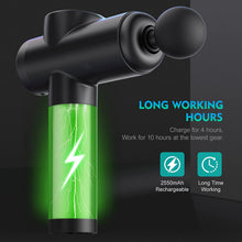 Load image into Gallery viewer, Massage Gun Electric Muscle Massager Deep Tissue 99 Speeds 2550Mah 3300 RPM Low Noise LED Touch Screen with 8 Replaceable Heads
