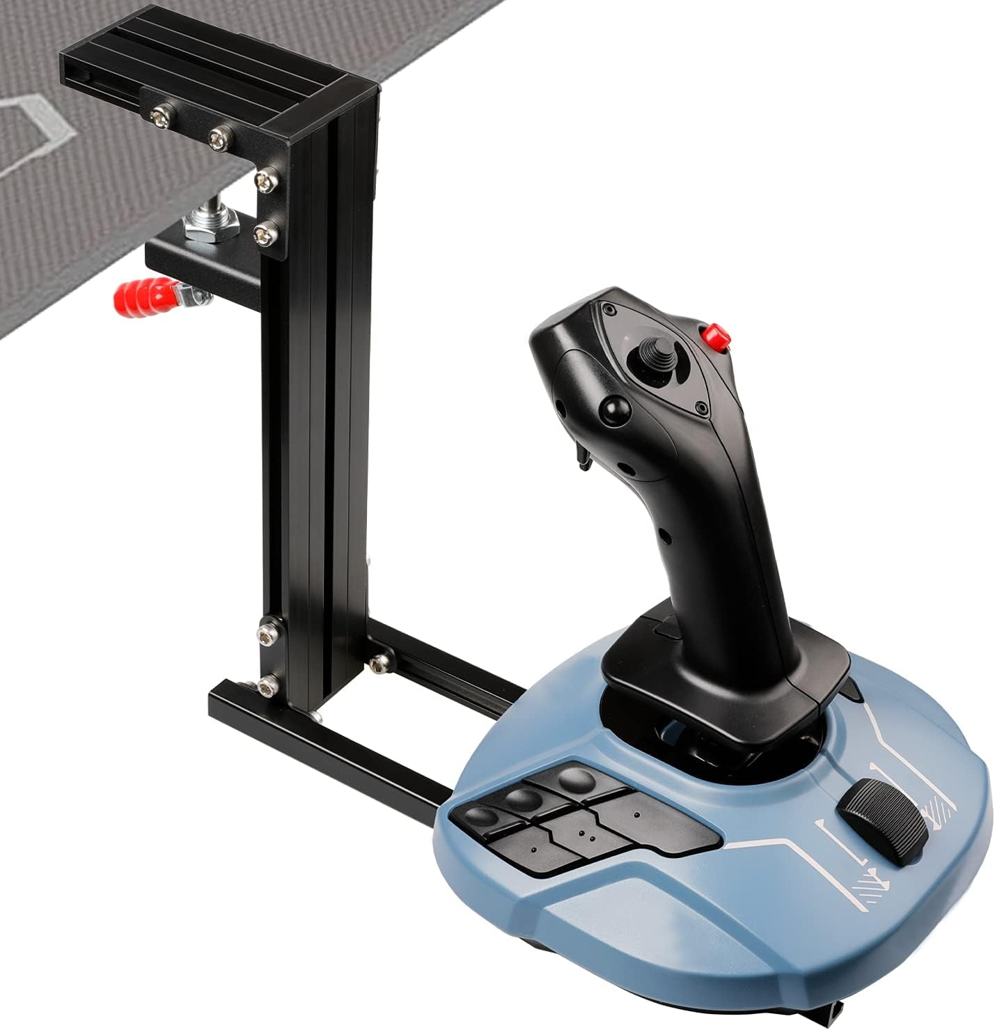 the Desk Mount for the Flight Sim Game Joystick, Throttle and Hotas Systems. Fit Almost All of the Flight Sim Game Joystick Controllers (Game Devices Not Included) - Black