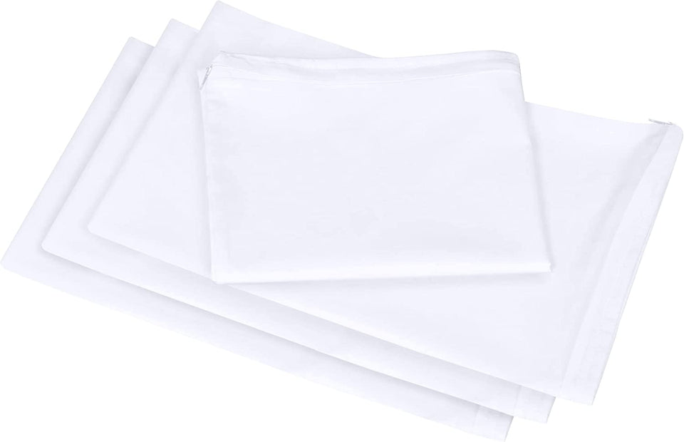 Waterproof Pillow Protector Zippered (4 Pack) King – Bed Bug Proof Pillow Encasement 20 X 38 Inches
