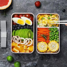 Load image into Gallery viewer, Original Bento Box Lunch Boxes Container Bundle Divider Japanese Style with Stainless Steel Utensils Spoon and Fork

