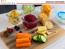 Load image into Gallery viewer, Glass Baby Food Storage Containers with Lids | Set of 12 | 5 oz Glass Food Containers, Freezer Storage, Reusable, Microwave &amp; Dishwasher Safe
