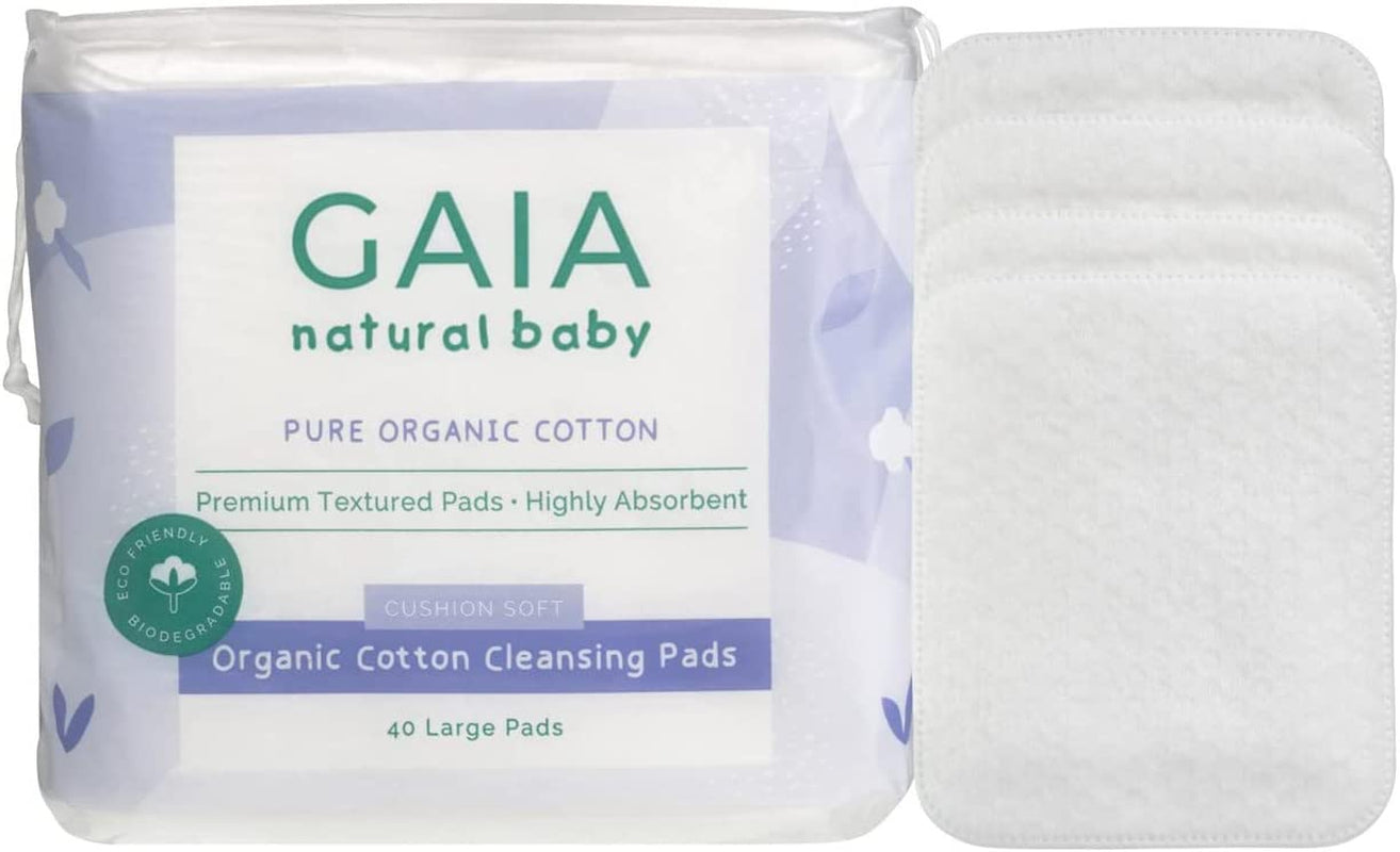 Natural Baby Organic Cotton Cleansing Pads 40 Pack