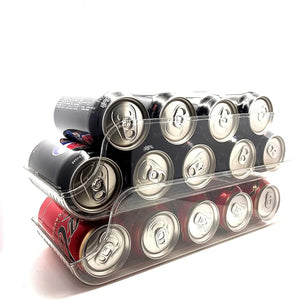 375Ml Drink Can Organiser, Fridge Organiser, Refrigerator Storage Bin, Drink Food Storage, Soda Beverage Container, Home Kitchen Organisation, for Fridge, Pantry, Freezer, Countertop, Cabinets