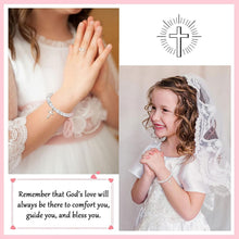 Load image into Gallery viewer, Baptism Gifts for Girl, First Communion Gifts Bracelets for Girls, Cross Bracelet
