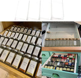 Set of 4 Spice Jar Rack Drawer Organizer Expandable Spice Seasoning Holder Storage Organisation for Countertop Kitchen