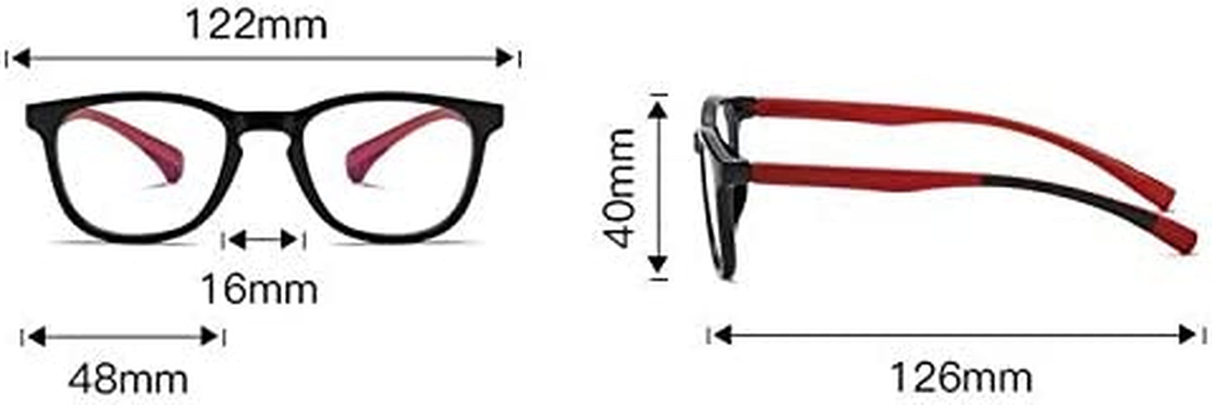 Kids Nerd Glasses Clear Lens Geek Fake Eyeglasses for Girls Boys Eyewear Age 4-12