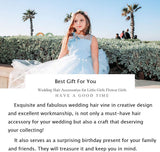 Wedding Hair Accessories for Kids, Princess Headpiece White Flower Headband Pearl Hair Dress for Girl and Flower Girls Cute Bridal Wedding Hair Band