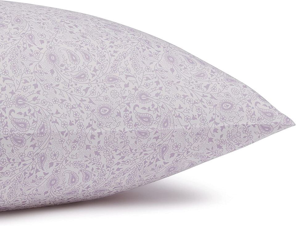 Lightweight Super Soft Easy Care Microfiber Bed Sheet Set with 14" Deep Pockets - Twin, Lavender Paisley