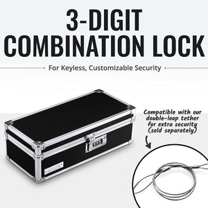 Locking Medicine Storage Box, 3.75 X 11.88 X 5.25 Inches, Black (VZ03480)