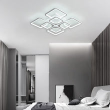Load image into Gallery viewer, Modern LED Ceiling Light, Dimmable Flush Mount Ceiling Lights Fixture with Remote Control, 23.6&quot; 8-Square Acrylic Ceiling Lamp for Kitchen Living Room Dining Room Bedroom, 96W, 3000K-6000K
