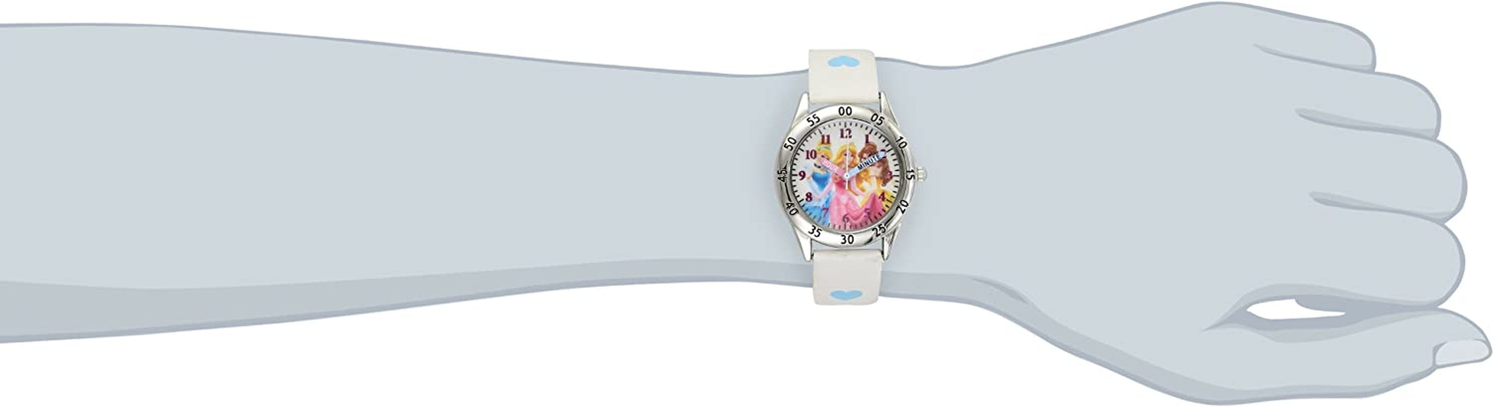 Princess Kid'S Watch, White, Quartz Movement