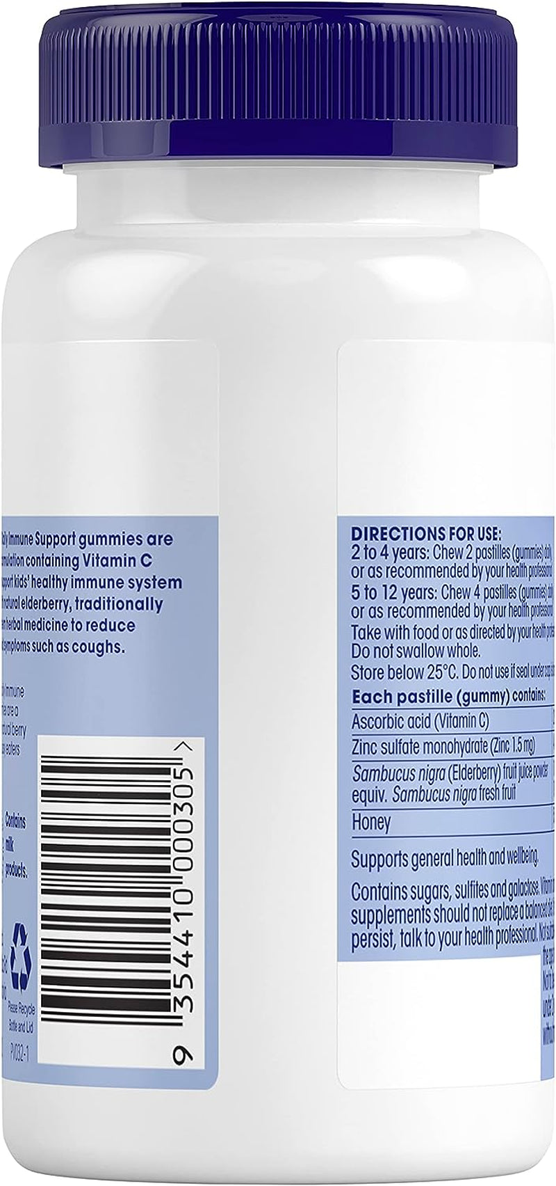 Kids Daily Immune Support 60 Gummies, Natural Berry
