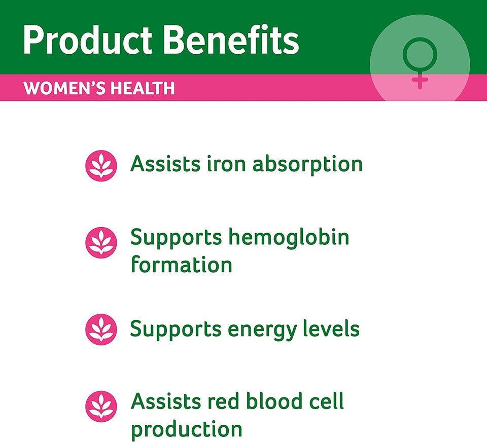 Iron plus Tablets for Women'S Health - Relieves Fatigue and Tiredness - Supports Energy Levels, 80 Pack