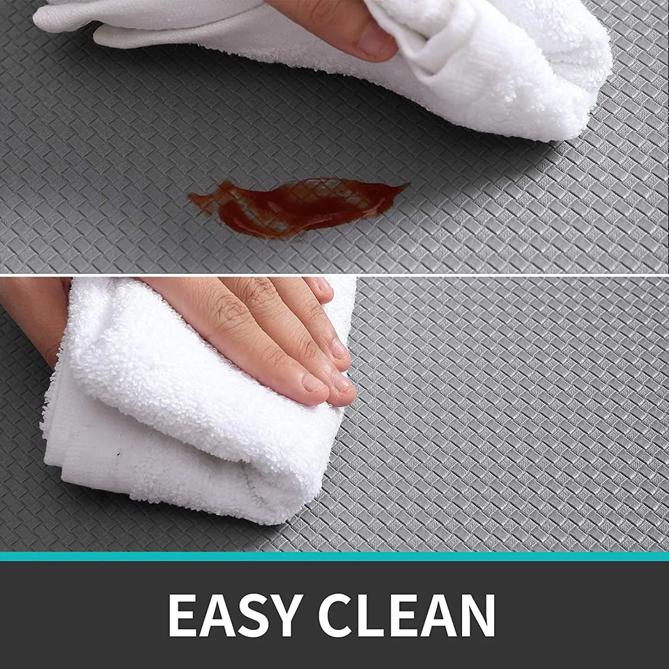 Kitchen Rugs and Mats, anti Fatigue Waterproof for Kitchen, Office & Garage，Non Skid Standing Kitchen Rug 2 Piece —（44X75Cm+44X150Cm）