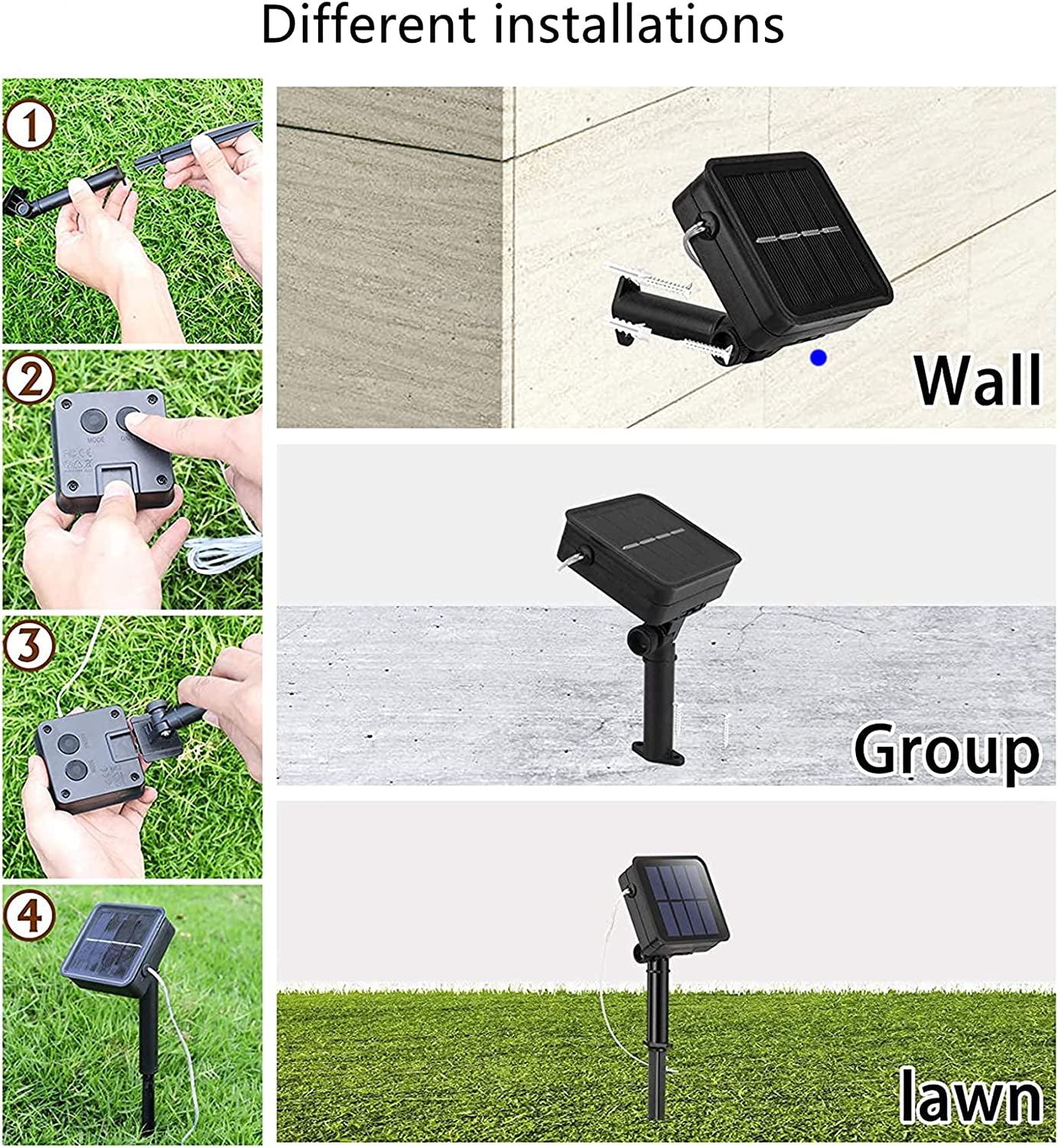 [2 Pack] 20M/65FT 200 Leds Solar Fairy String Lights Outdoor,Fairy Christmas Light 8 Solar Lighting Modes IP65 Waterproof for Home Garden Patio Wedding Party Xmas