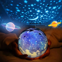 Load image into Gallery viewer, Star Night Light for Kids, Universe Night Light Projection Lamp, Romantic Star Sea Birthday New Projector Lamp for Bedroom - 5 Sets of Projector Film for Free(Multi-Colored)
