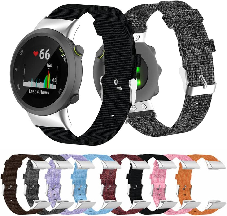 Nylon Smart Watchband for Garmin Forerunner 45 45S Sport Wristband Strap with Tool for Garmin Swim 2 Bracelet Correa Accessories (Color : Blue, Size : for Swim 2)