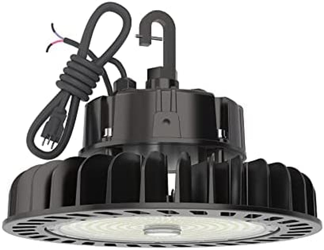 LED High Bay Light 150W 21,000Lm 5000K 1-10V Dimmable UL Listed AU Hook 5' Cable Alternative to 650W MH/HPS for Gym Factory Warehouse