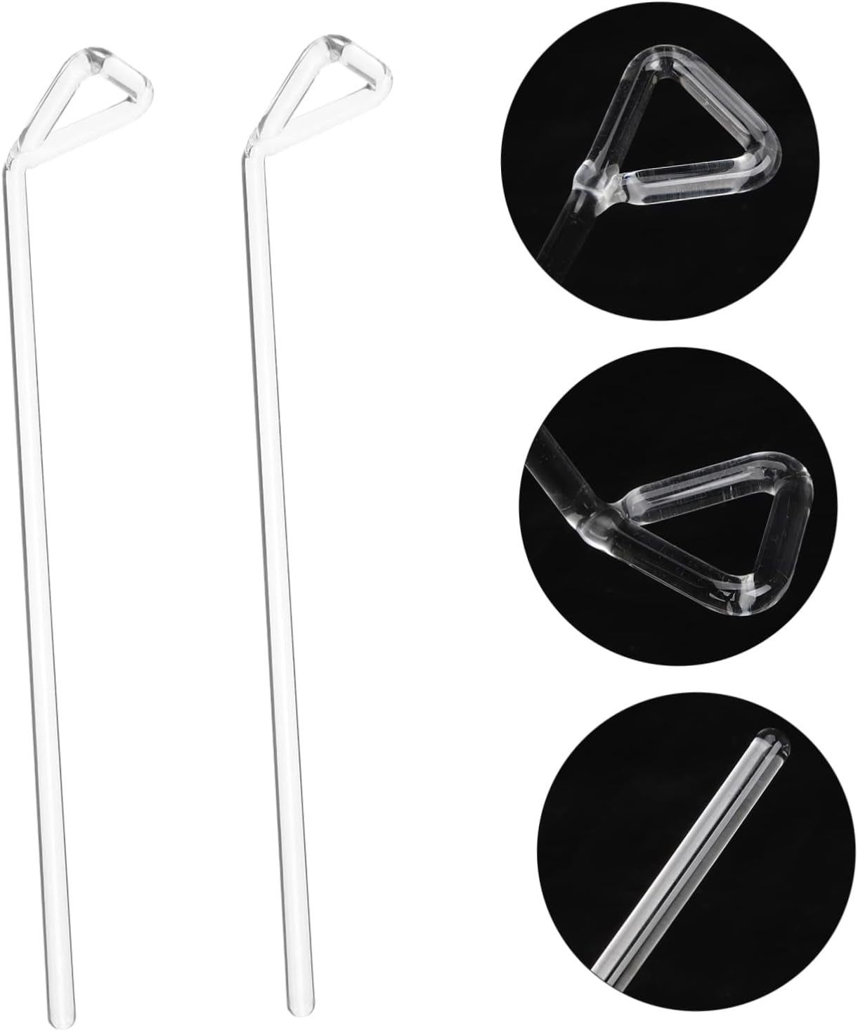 2Pcs Diffuser Science Experiment Kit Petri Spreaders Polypropylene Cell Spreader Labs Cell Scrapers Glass Stick L-Shaped Cell Spreader Stainless Steel Glass Transparent