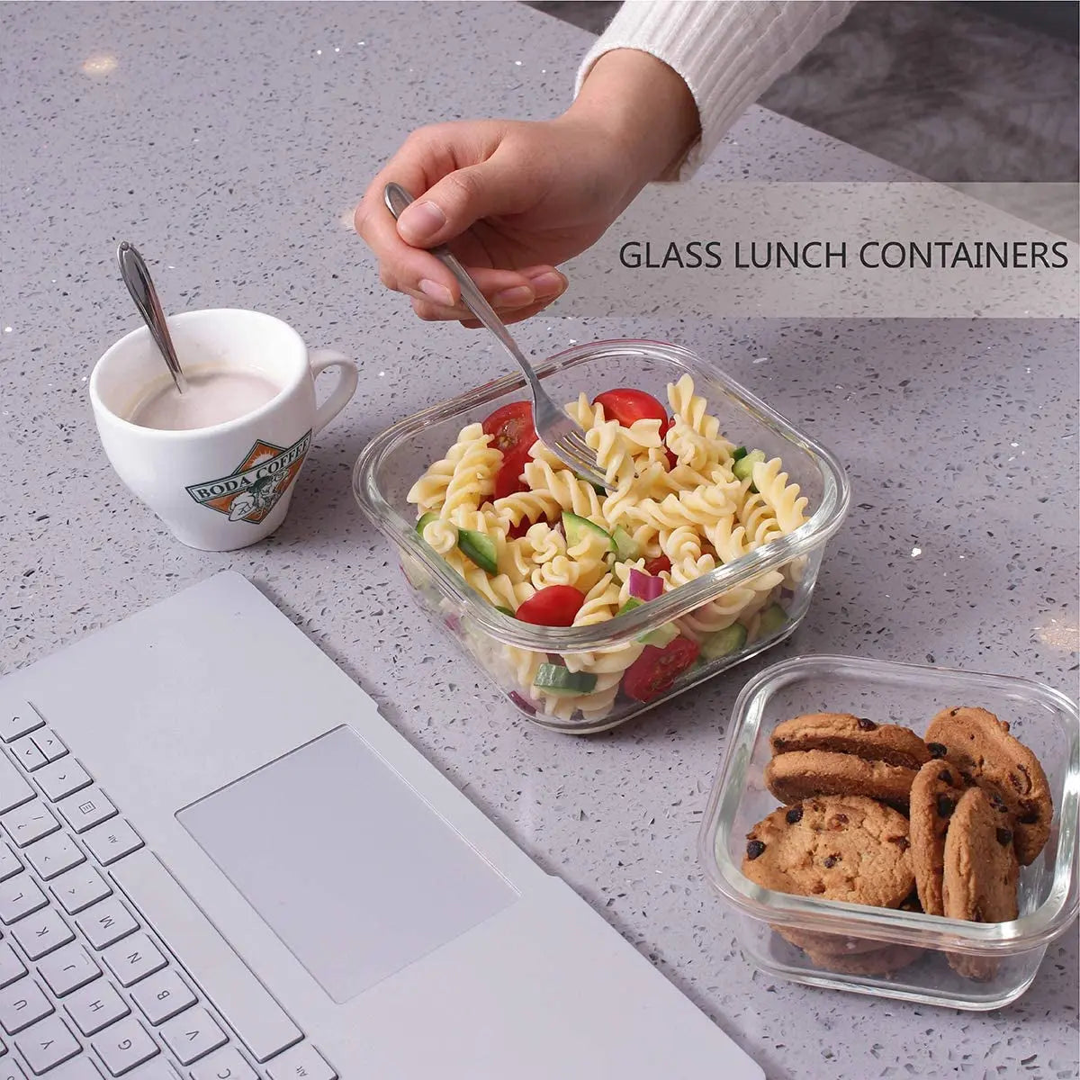 Glass Food Storage Containers with Lids - Glass Containers with Lids for Food - Reusable Bento Box Glass Lunch Containers with Locking Lids - Glass Meal Prep Containers - BPA Free & FDA Approved(9 Pack)