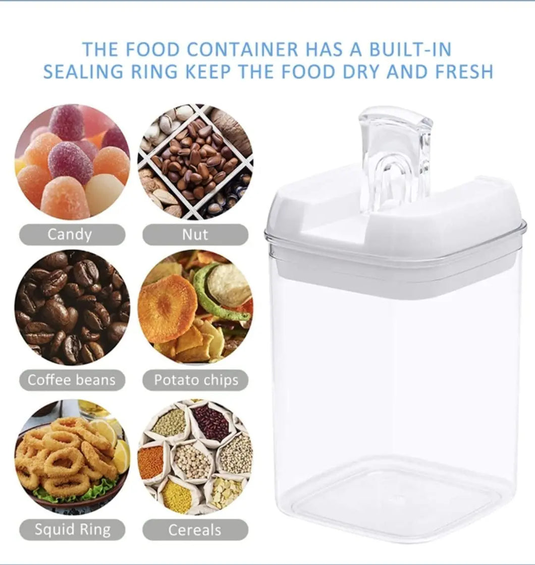Airtight Food Storage Container 12 Sets with Easy Open & Lock, Air-Tight Dry Fresh Storage Set Bpa-Free Clear Durable Plastic Ideal for Flour, Sugar, Snacks Pantry & Kitchen & Much More –And Free Labels & Marker. (12 Sets Clear Airtight Container)