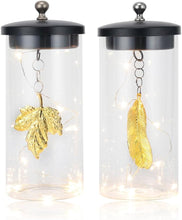 Load image into Gallery viewer, Set of 2 Leaf Decorative Lamp Battery Powered Lights 23Cm Tall Cordless Night Light with Fairy Lights for Living Room Bedroom Kitchen Wedding Xmas
