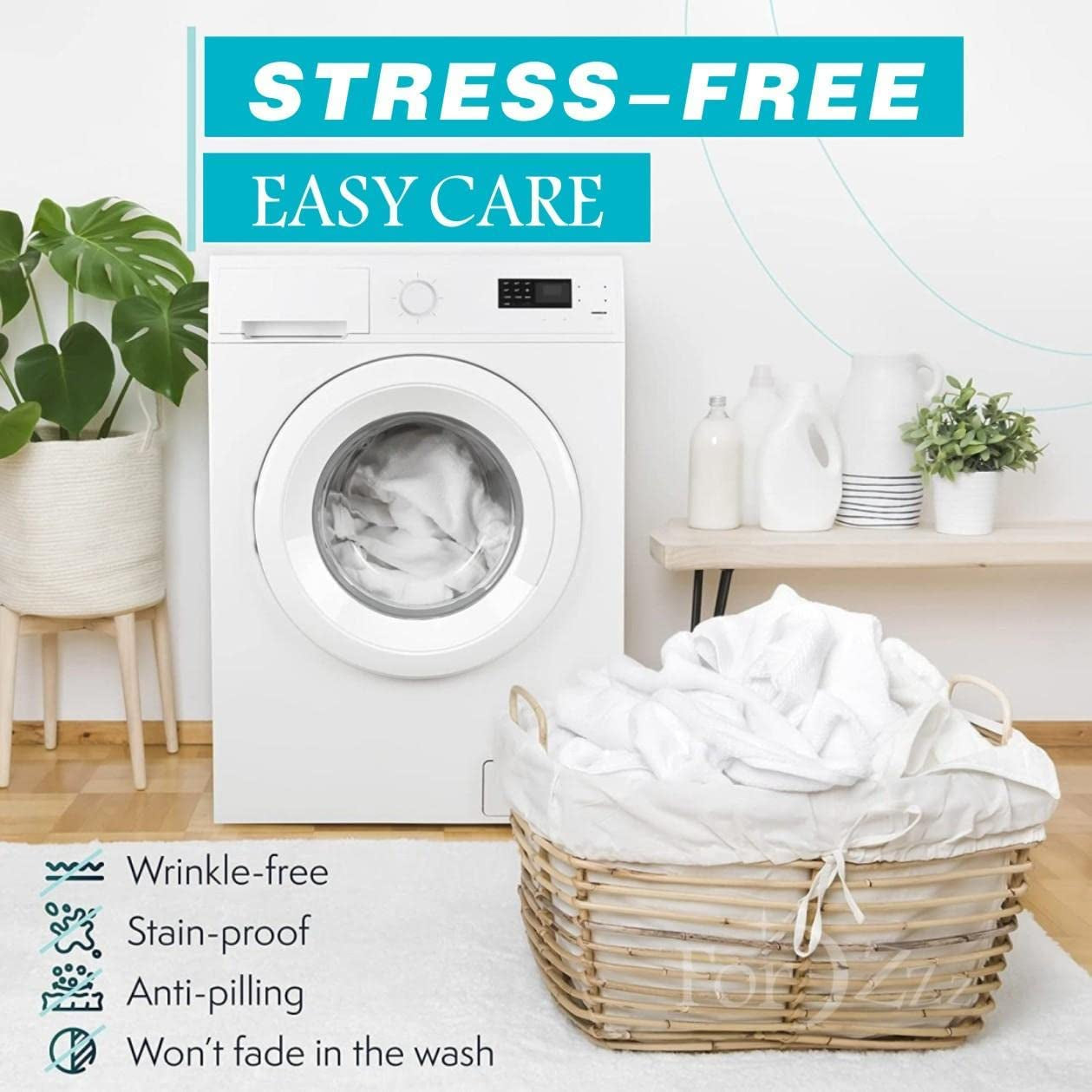 2000TC Fitted Sheet King Size -Premium Microfiber Fitted Bottom Sheet Only- Ultra-Soft Wrinkle Free -Fitted Bedding Sheet Fits Mattress Deep Pocket up to 36 Cm for Home&Hotel (Biscay Blue)