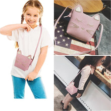 Load image into Gallery viewer, Little Girls&#39; Shoulder Bag Handbag, Cute Cat Ear Crossbody Purse Body Bag for Kids Girls Toddlers (Pink)
