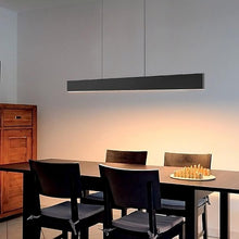 Load image into Gallery viewer, Linear LED Pendant Light Black 30W 1200(L) X15(W) X75(H) with Sensor Options Allure 1575 Series Ceiling Light for Kitchen/Island/Dining Room/Office (3000K Warm White with Sensor)
