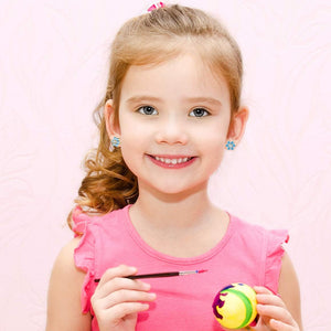 Hypoallergenic Kids Stud Earrings 925 Sterling Silver Gifts for Little Girls (Nickel Free)