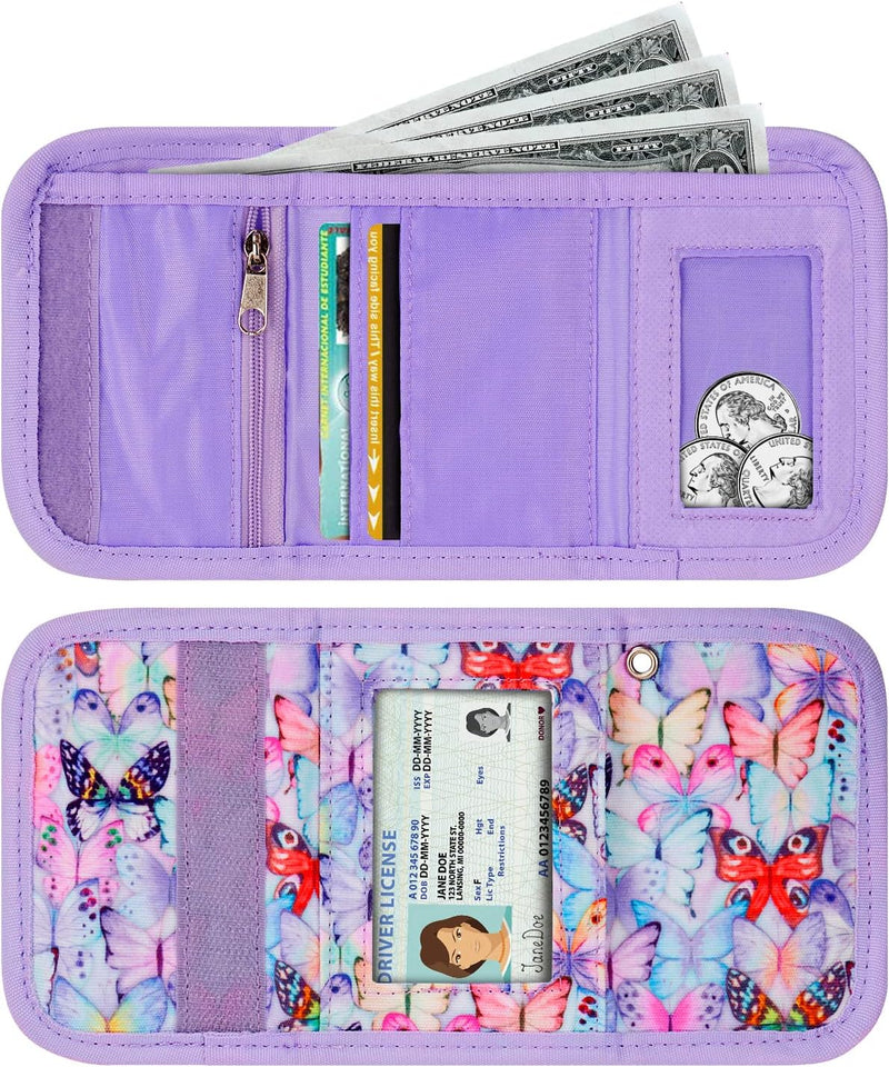 Kids Wallets for Girls, Butterfly-Colorful, Small