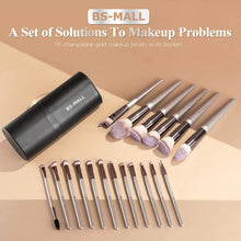 Load image into Gallery viewer, Makeup Brushes Premium Synthetic Foundation Powder Concealers Eye Shadows Silver Black Makeup Brush Sets(18 Pcs)
