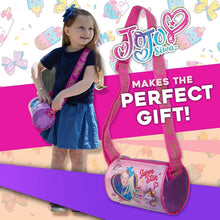 Load image into Gallery viewer, Crossbody Duffel Purse for Girls, Glitter Printed Sling Bag with Adjustable Nylon Strap, Little Girl&#39;S Lightweight Messenger Bag, Toddler&#39;S Sling Bag for School and Travel, Pink, Pink, Small
