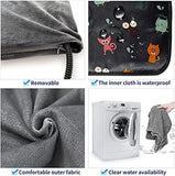 Pet Heating Pad AU Plug, Electric Heating Mat for Dogs Cats 45 X 45 Cm with 4 Timer and 9 Temperature Levels Electric Blanket Chew Resistant Cable and Removable Crystal Velvet Cover