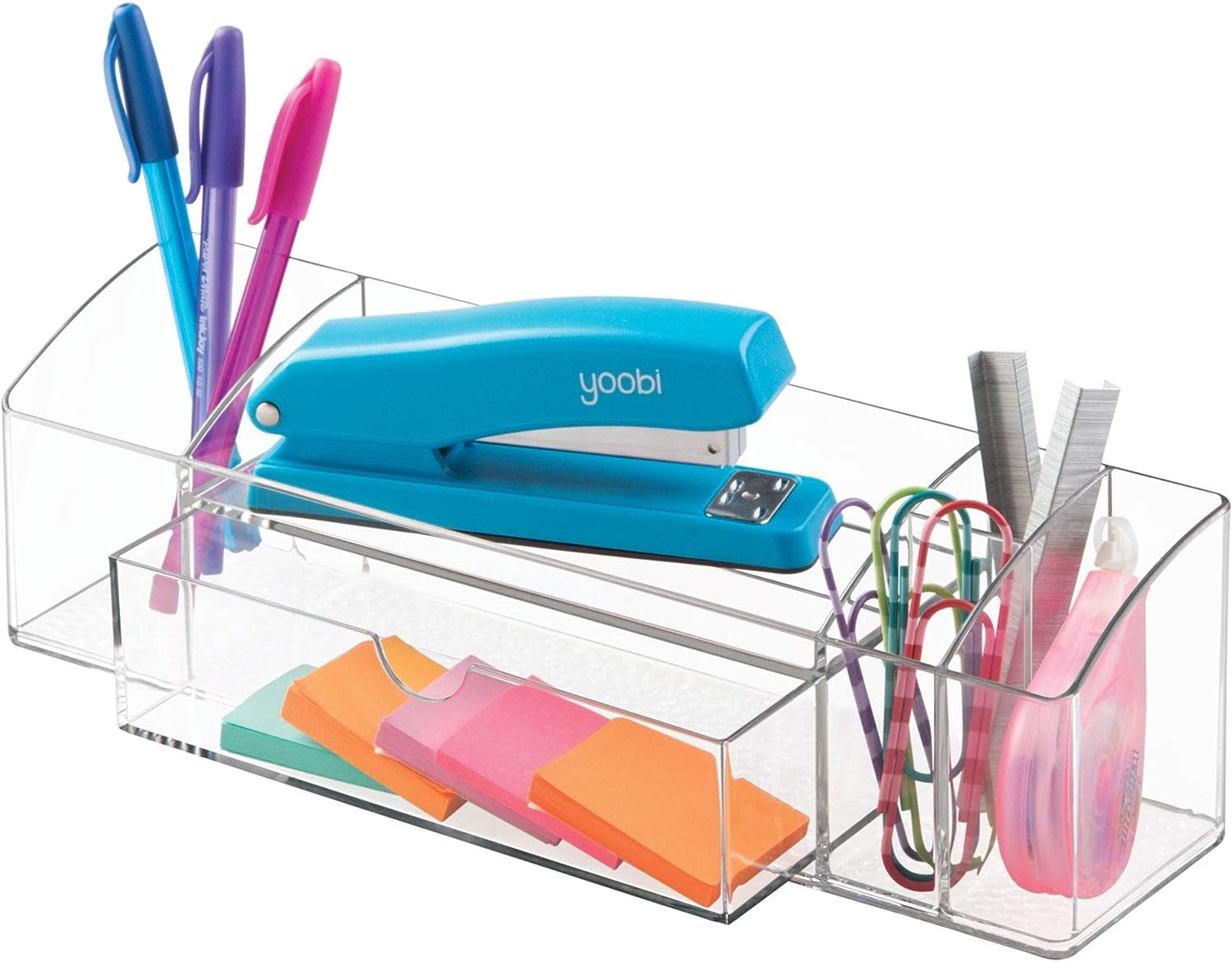 Interdesign Med+ - Makeup and Medicine Cabinet Drawer Caddy Organizer - Clear - 12 X 3 X 3.5 Inches
