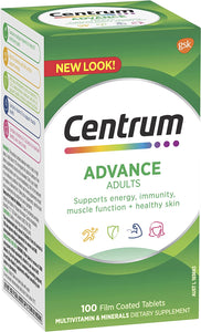 Advance, Multivitamin with Vitamins & Minerals to Support Energy, Immunity, Muscle Function & Healthy Skin, 100 Tablets