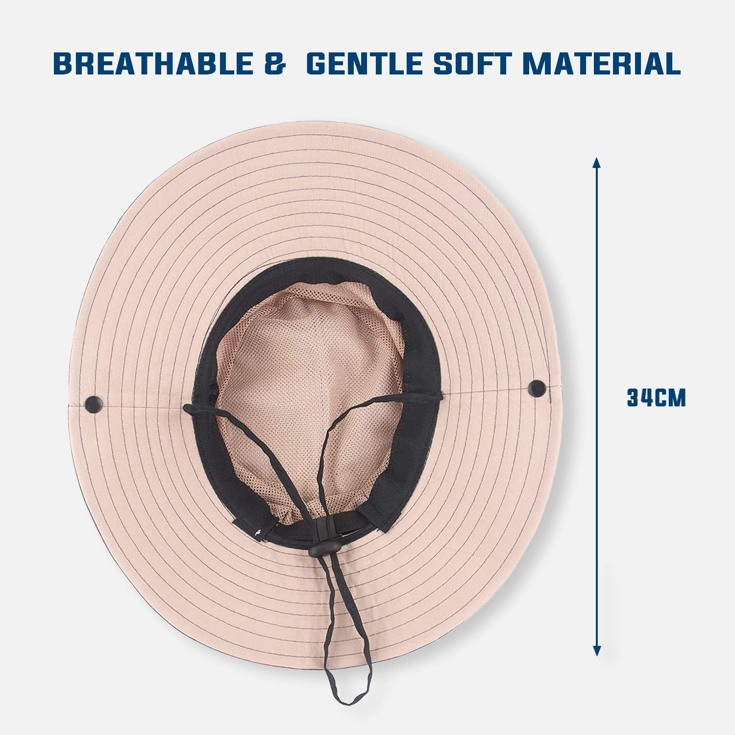 Kids Sun Hat, UPF 50 Sun Protection Wide Brim Bucket Hat with Chin Strap Adjustable for Girl/Boy