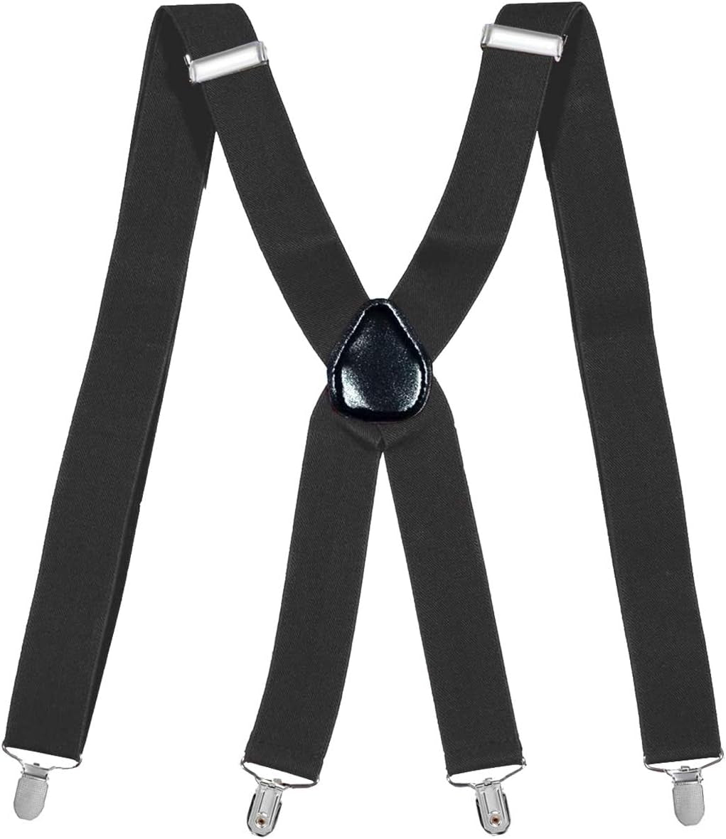 35Mm X-Shape Unisex Extra Wide Adjustable Elastic Mens Suspenders Clip on Braces Trouser Ac4615