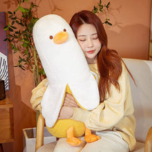 Load image into Gallery viewer, PEACHCAT Banana Duck Plush Toy Cute Plushie Hugging Plush Pillow Duck Stuffed Animal for Girls and Boys White 19.7&quot;
