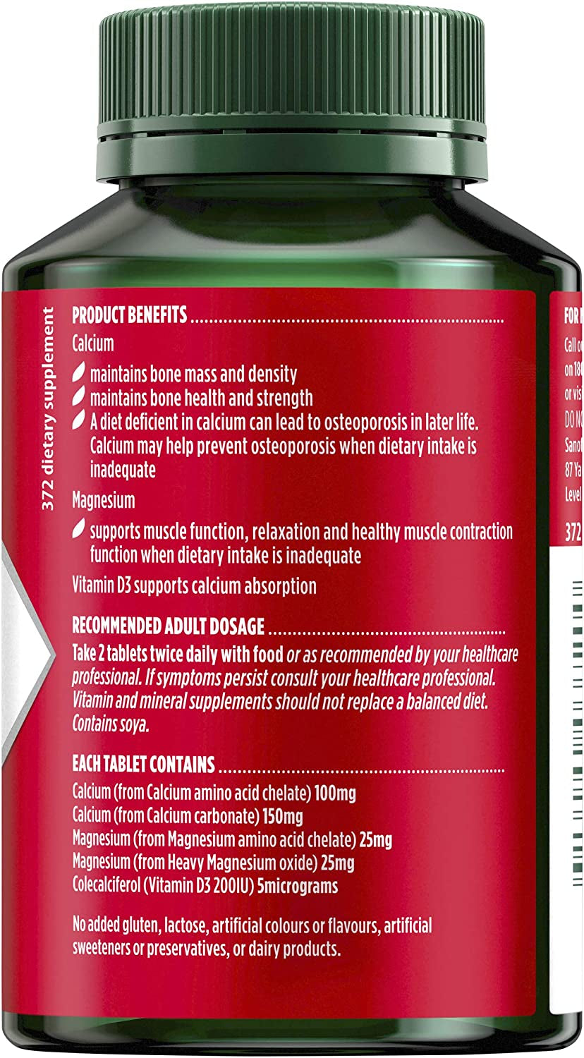 Calcium, Magnesium & Vitamin D - Maintains Bone Health and Strength, 120 Pack