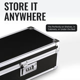 Locking Medicine Storage Box, 3.75 X 11.88 X 5.25 Inches, Black (VZ03480)
