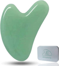 Load image into Gallery viewer, Gua Sha Tool, Jade Stone Guasha Massage Scraping, Guasha Board for Facial and Body Skin Massage. Gua Sha Tool for Toxins/Prevents Wrinkles for Spa Acupuncture Therapy Trigger Point Treatment.

