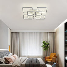 Load image into Gallery viewer, Modern LED Ceiling Light, Dimmable Flush Mount Ceiling Lights Fixture with Remote Control, 23.6&quot; 8-Square Acrylic Ceiling Lamp for Kitchen Living Room Dining Room Bedroom, 96W, 3000K-6000K
