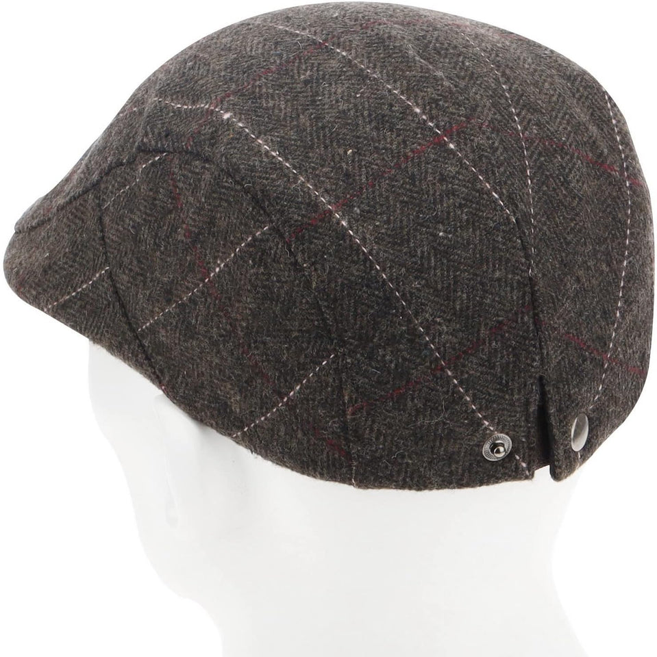 Mens Plaid Flat Berets Hat Newsboy Cabbie Duckbill Caps Fedora Adjustable Vintage Hiking Cycling Drivers Winter Warm Accessories for Birthday Gifts