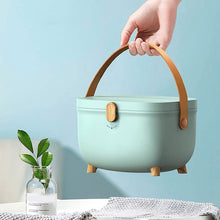 Load image into Gallery viewer, Medicine Storage Box, Plastic Oval Double Layers Multi Grid Large Capacity Medical Box Organizer with 360 Degree Rotation Lock for Home Dorm(Green)
