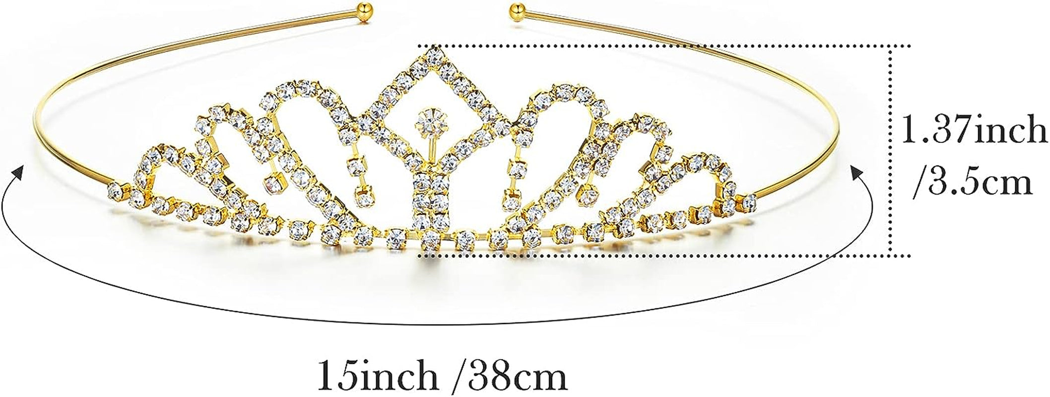 6 Pieces Girls Crown Tiara Rhinestone Crown Colorful Crystal Tiara Rhinestone Princess Crystal Headband Crown Headband for Little Girls Wedding Princess Birthday Crown Party