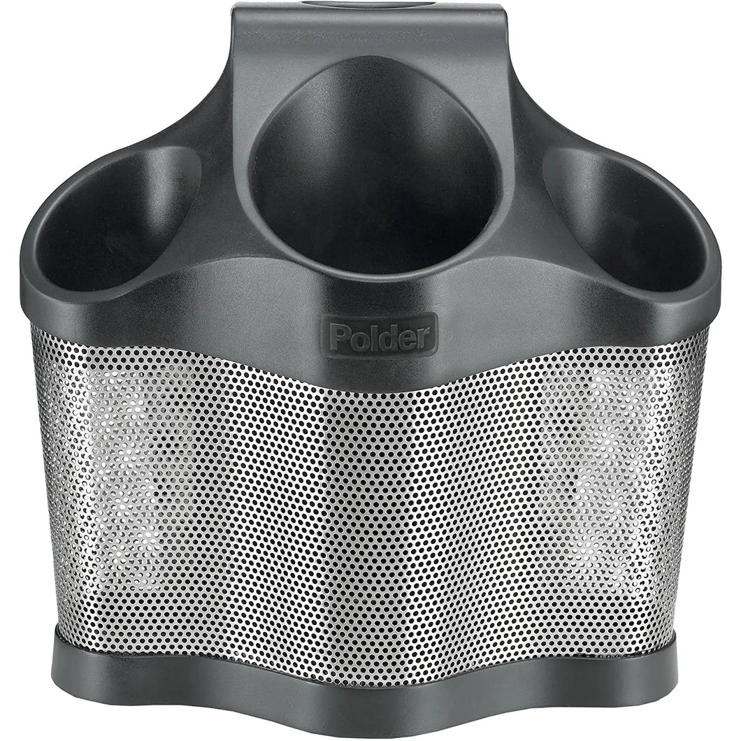 Polder Stainless Steel Style Station Hair Appliance Accessory, Black