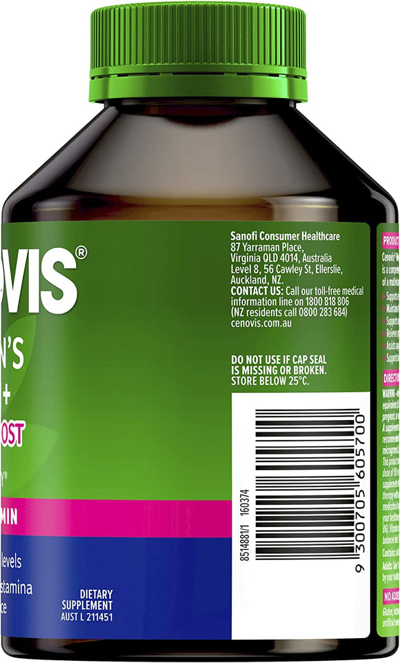 Women’S Multivitamin + Energy Boost for Women'S Health - Supports Energy Levels, Physical Stamina or Endurance - Relieves Symptoms of Premenstrual Tension, 100 Capsules